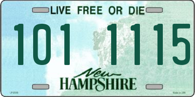 NH license plate 1011115