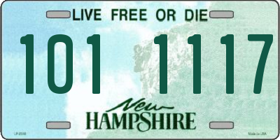 NH license plate 1011117