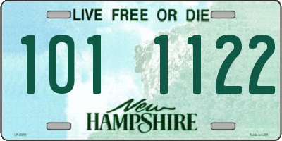 NH license plate 1011122