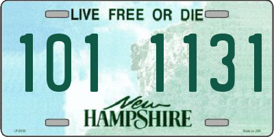 NH license plate 1011131