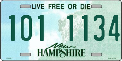 NH license plate 1011134