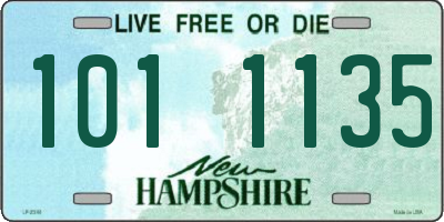 NH license plate 1011135