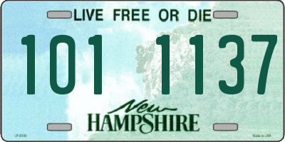 NH license plate 1011137