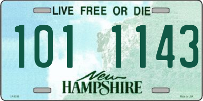 NH license plate 1011143