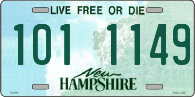 NH license plate 1011149