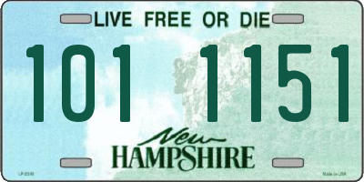 NH license plate 1011151