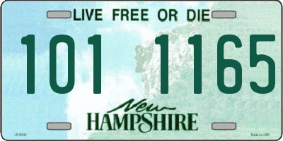 NH license plate 1011165