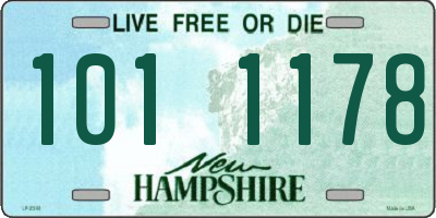 NH license plate 1011178