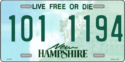 NH license plate 1011194