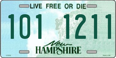 NH license plate 1011211