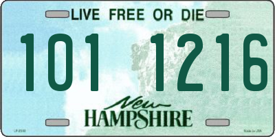 NH license plate 1011216