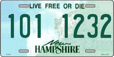 NH license plate 1011232