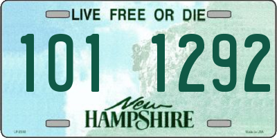 NH license plate 1011292