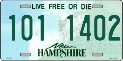 NH license plate 1011402