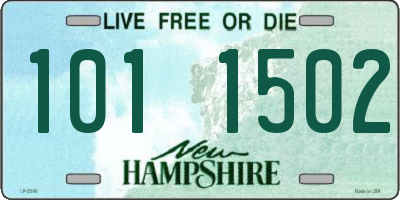 NH license plate 1011502