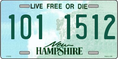 NH license plate 1011512