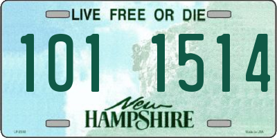 NH license plate 1011514