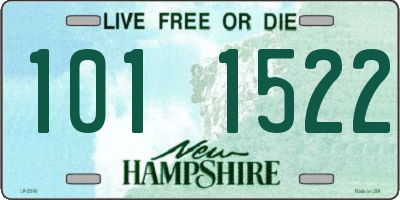 NH license plate 1011522