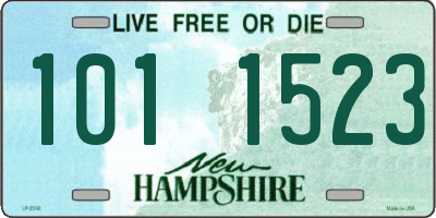 NH license plate 1011523