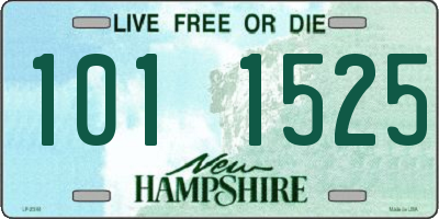 NH license plate 1011525