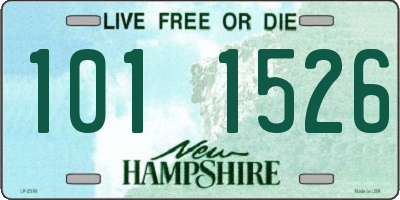 NH license plate 1011526