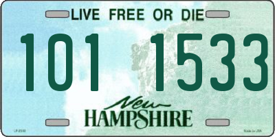 NH license plate 1011533