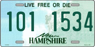 NH license plate 1011534