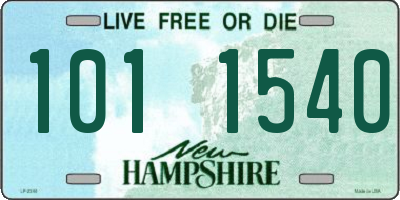 NH license plate 1011540