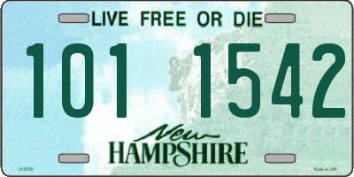 NH license plate 1011542