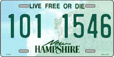 NH license plate 1011546