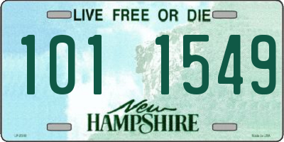 NH license plate 1011549