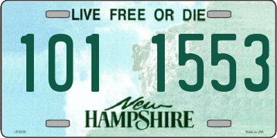 NH license plate 1011553