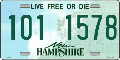 NH license plate 1011578