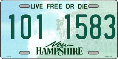 NH license plate 1011583