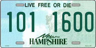 NH license plate 1011600