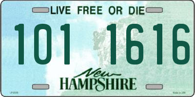 NH license plate 1011616