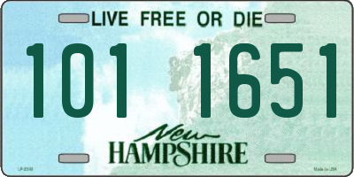 NH license plate 1011651