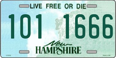 NH license plate 1011666