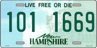 NH license plate 1011669