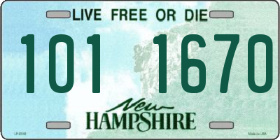 NH license plate 1011670