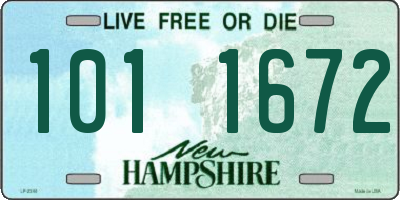 NH license plate 1011672