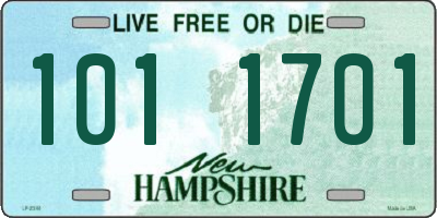 NH license plate 1011701