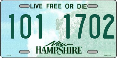 NH license plate 1011702