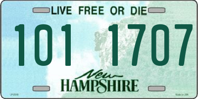 NH license plate 1011707