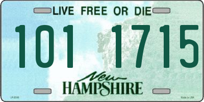 NH license plate 1011715