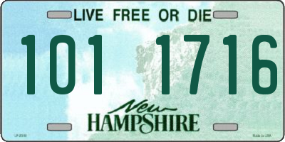 NH license plate 1011716