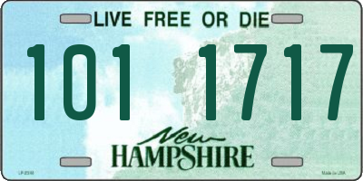 NH license plate 1011717