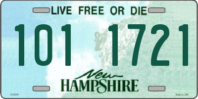 NH license plate 1011721