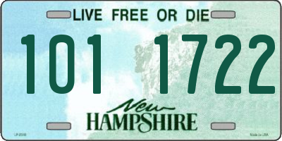 NH license plate 1011722