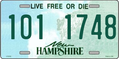 NH license plate 1011748